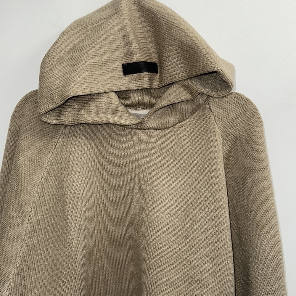 NWT Fear of God Essentials Knit Hoodie 'Oak' - Picture 4 of 8